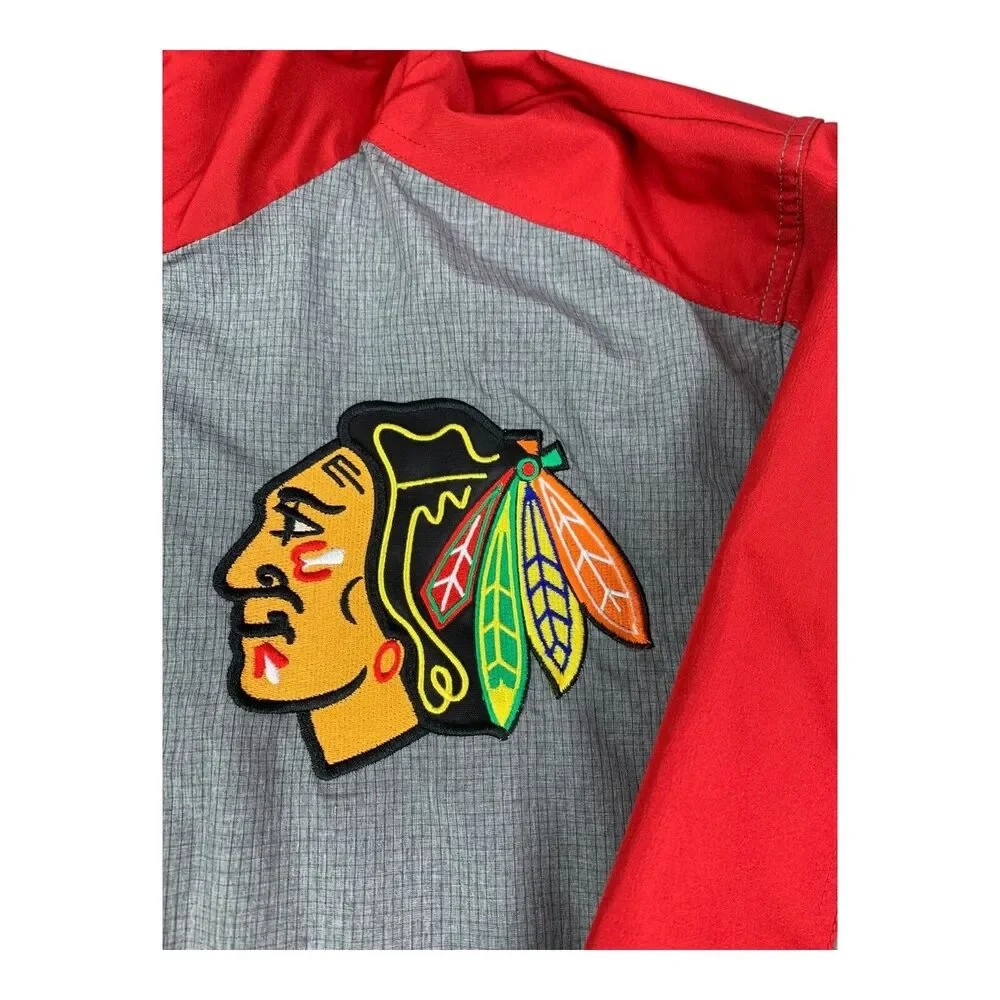 Chicago Blackhawks 1/4-Zip Windbreaker Rain Jacket Pullover, Men’s Size XL